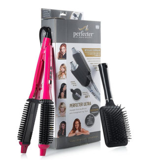 Perfecter Flat Iron-Hot Brush Combo Hair Care Kit
