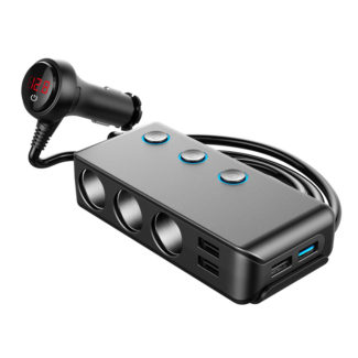 3-Socket Power Splitter Mobile Device Car Charger